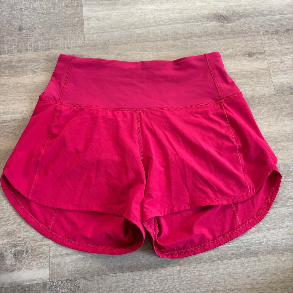 Lululemon Speed Up High-Rise Lined Short 4" Pink Dragonfruit Women Size 4